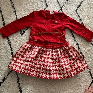 RESERVED! Monnalisa red houndstooth dress.